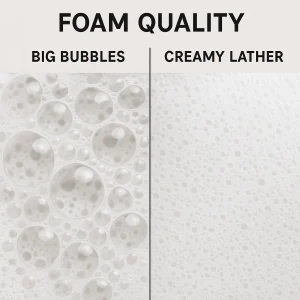 Foam Quality – Big Bubbles vs. Creamy Lather