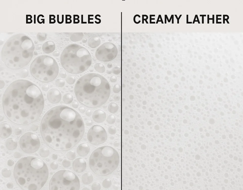 Foam Quality – Big Bubbles vs. Creamy Lather