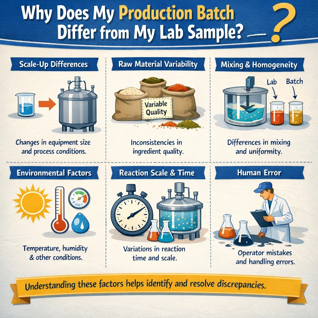 Why Does My Production Batch Differ from My Lab Sample?