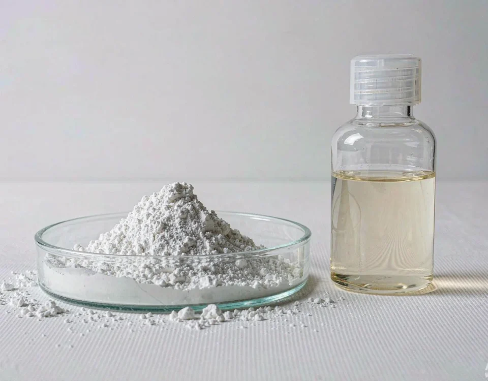 Sodium C14-16 olefin sulfonate (AOS) white powder and liquid grades in laboratory glassware