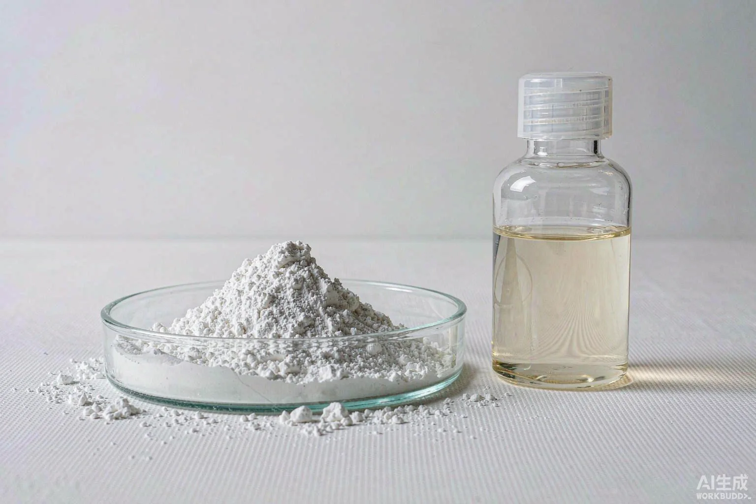 Sodium C14-16 olefin sulfonate (AOS) white powder and liquid grades in laboratory glassware